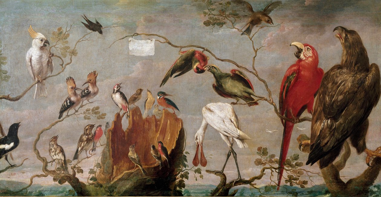 Frans Snyders (Snijders) madárkoncert festménye (1579-1657) 17. századi Madrid, Prado Múzeum alkotó: Frans Snyders
