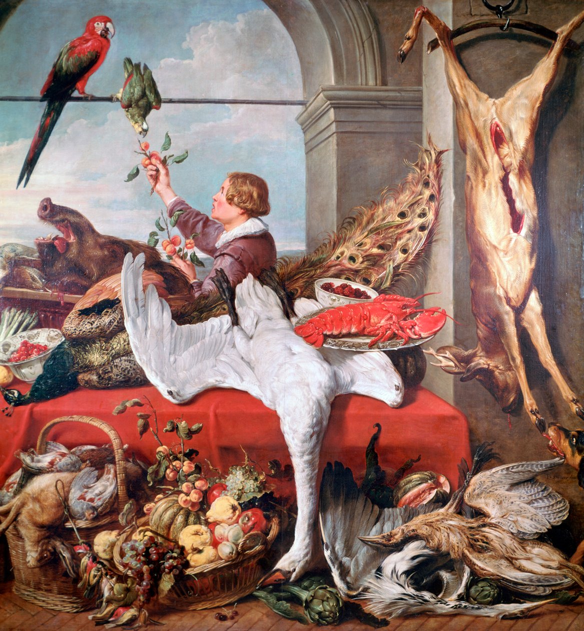 Egy iroda belseje, c1635 alkotó: Frans Snyders or Snijders