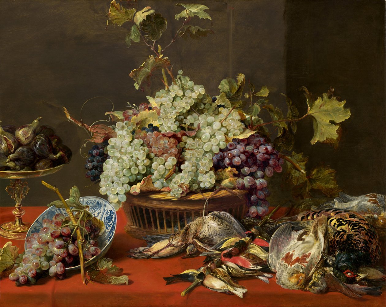 Csendélet szőlővel és játékkal alkotó: Frans Snyders