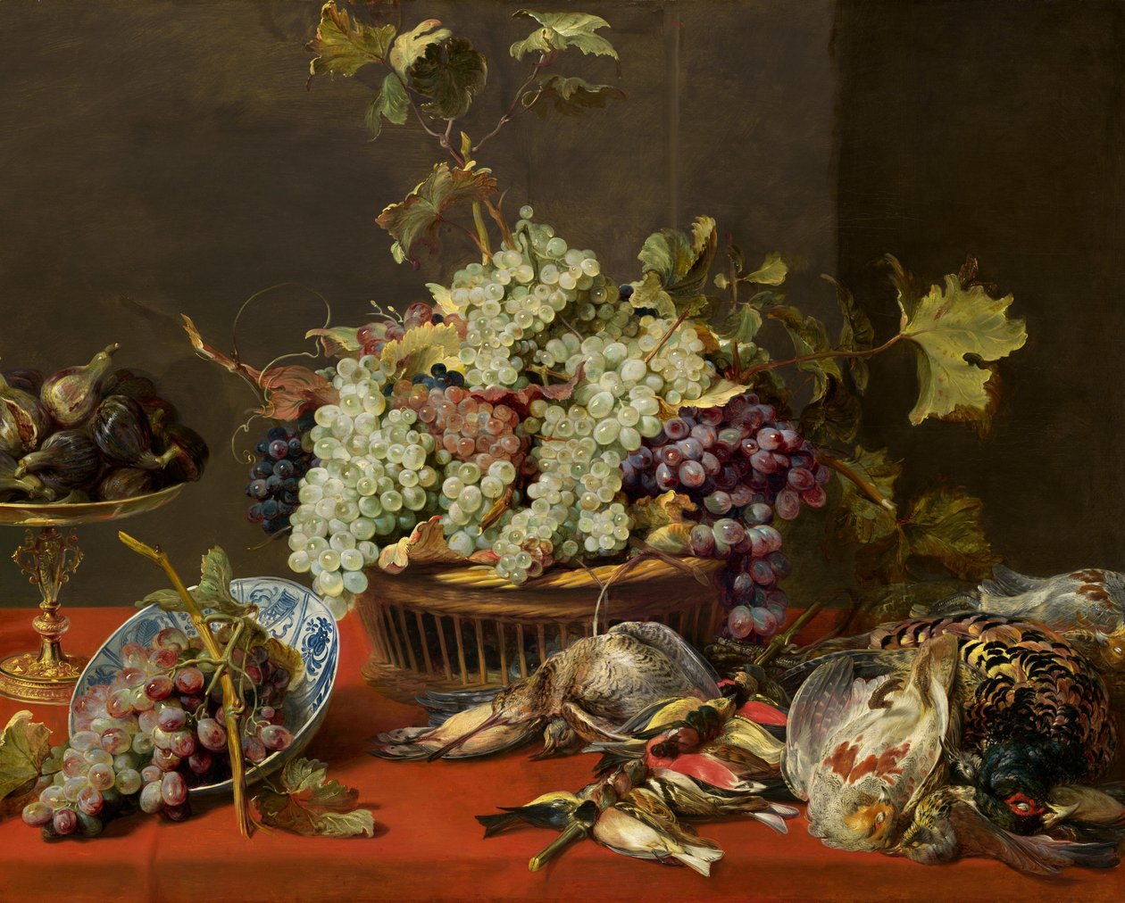 Csendélet szőlővel és vadakkal, c. 1630. alkotó: Frans Snyders