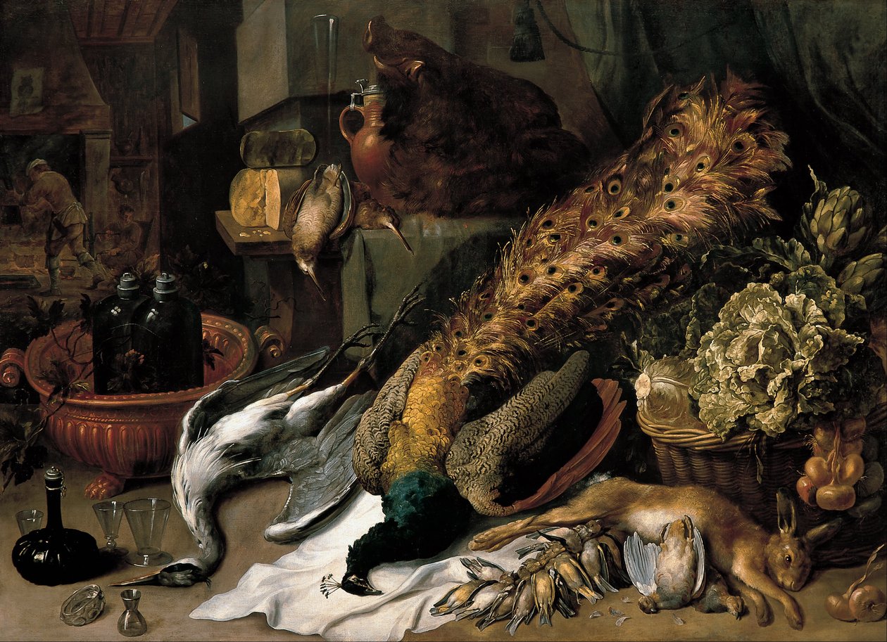 Csendélet egy borhűtővel alkotó: Frans Snyders
