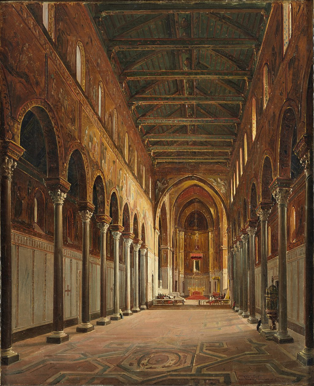 A monreale-i katedrális Santa Maria Nuova belseje alkotó: Frans Vervloet
