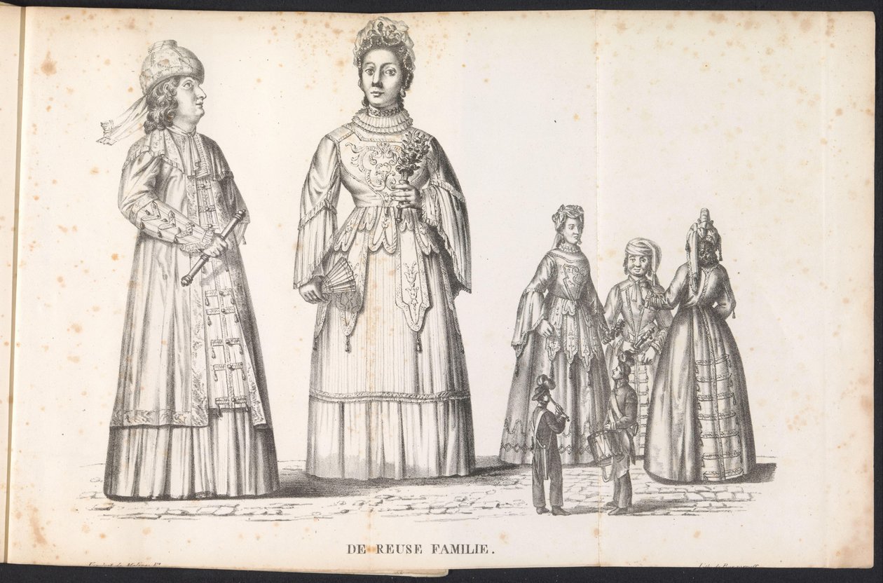 Óriásfigurák a Szent Rumbold-i körmenetben, 1825 Az újrafelhasználás családja (cím az objektumon) alkotó: Frans Vervloet
