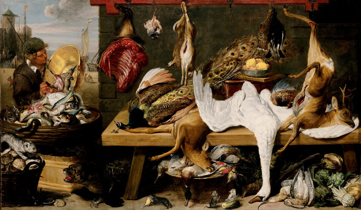 Piaci jelenet a rakparton, 1635-1640 körül alkotó: Frans and workshop Snyders