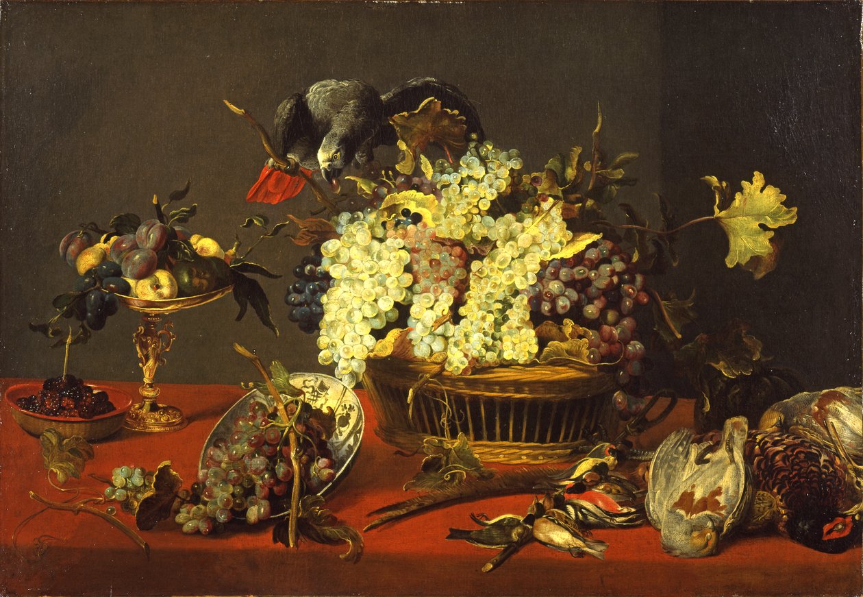 Csendélet szürke papagájjal, 1630 körül alkotó: Frans and workshop Snyders