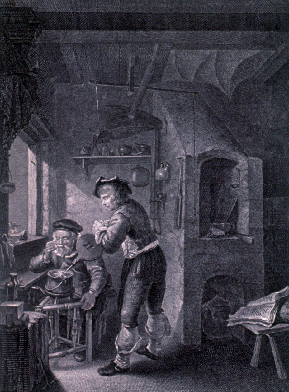 Egy 17. századi laboratórium alkotó: Frans van (after) Mieris