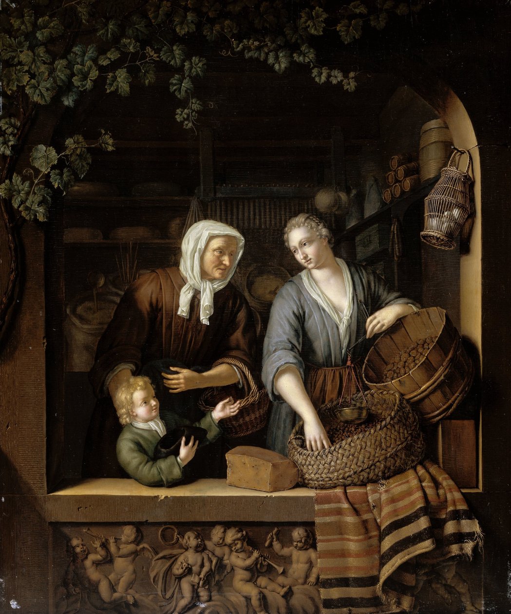 Élelmiszerbolt az élelmiszerbolt alkotó: Frans van Mieris (II)