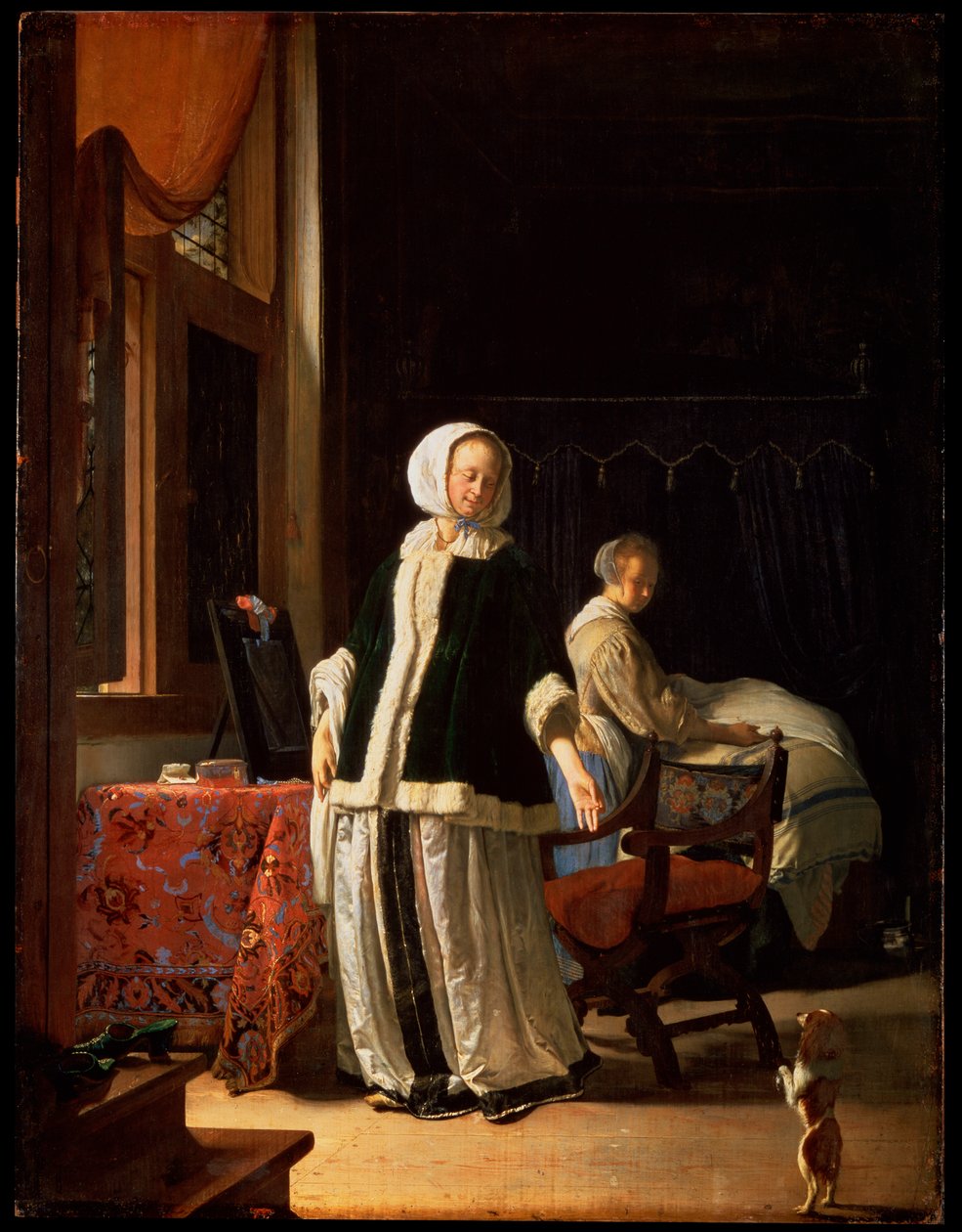 Egy fiatal hölgy reggele, 1660 alkotó: Frans van Mieris