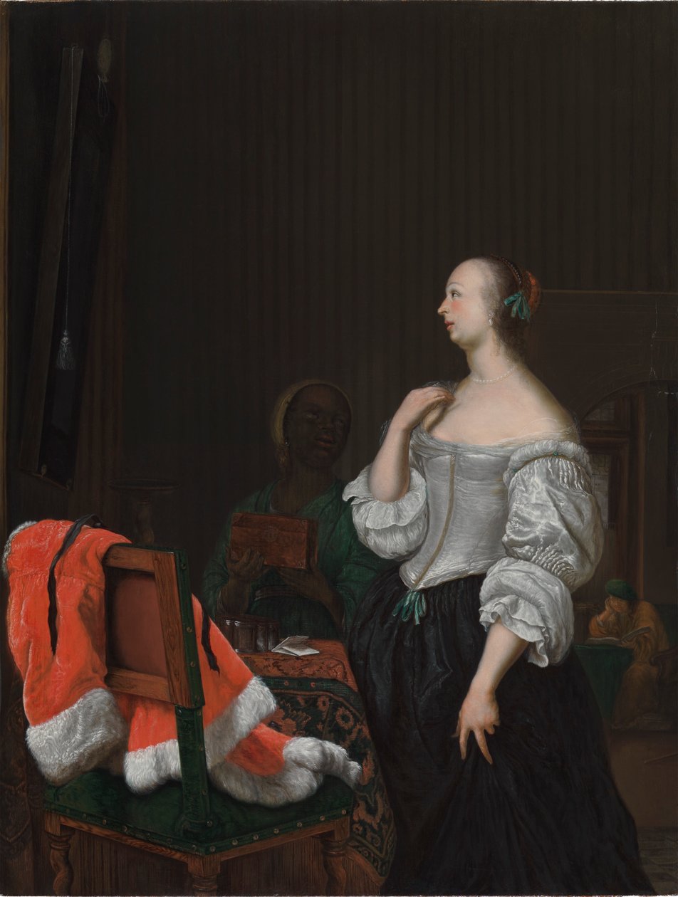 Egy nő áll a tükör előtt alkotó: Frans van Mieris the Elder