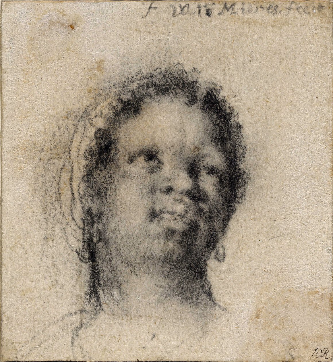 Egy fekete nő feje alkotó: Frans van Mieris the Elder