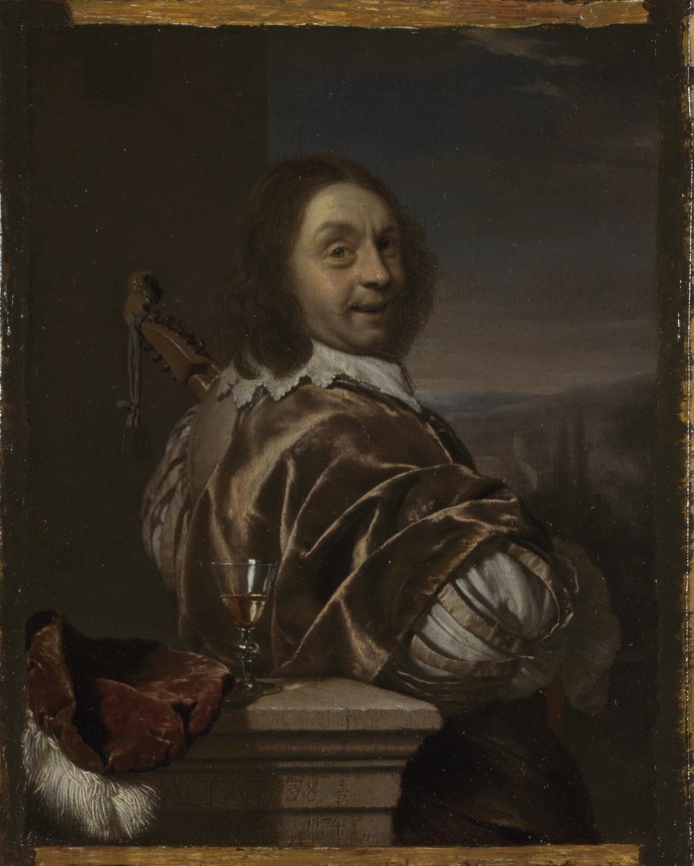 Önarckép citerával, 1674 alkotó: Frans van Mieris the Elder