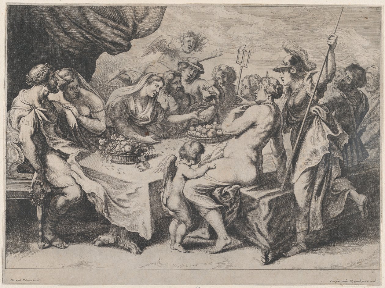 Peleus és Thetis esküvője, 1636-79. alkotó: Frans van den Wyngaerde