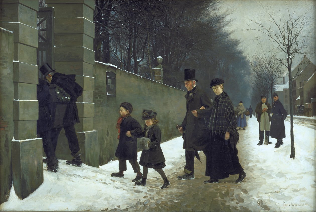 Egy temetés alkotó: Frants Henningsen