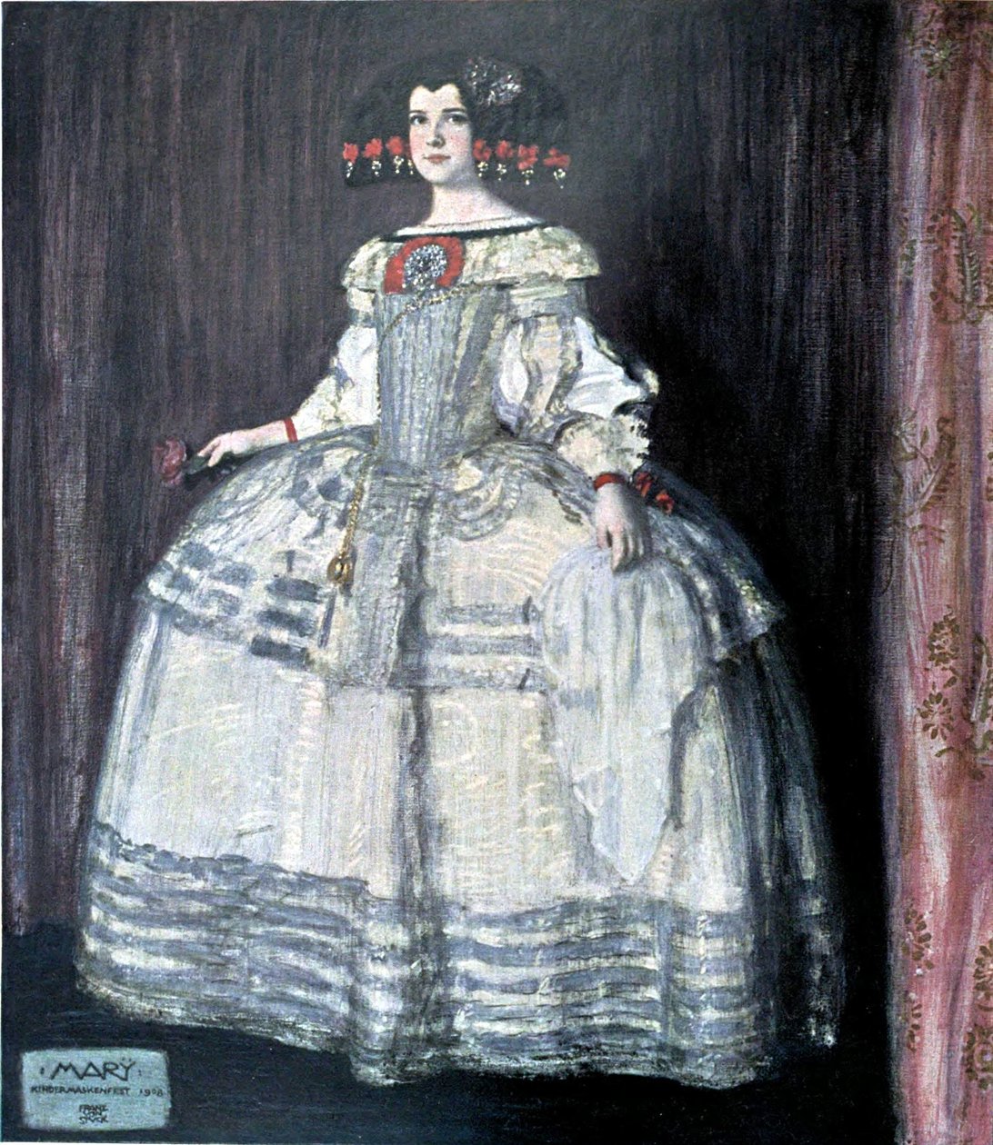 Mary Velazquez jelmezben alkotó: Franz von Stuck