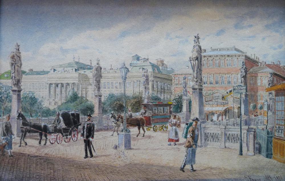 Elisabeth Brucke bécsi nyelven: Elisabeth bridge in Vienna alkotó: Franz Alt