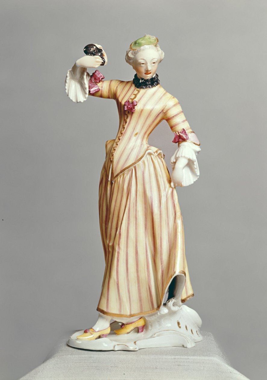 Columbine figurája, a Commedia dellArte-ból, Nymphenburg, 1760 körül (porcelán) alkotó: Franz Anton Bustelli