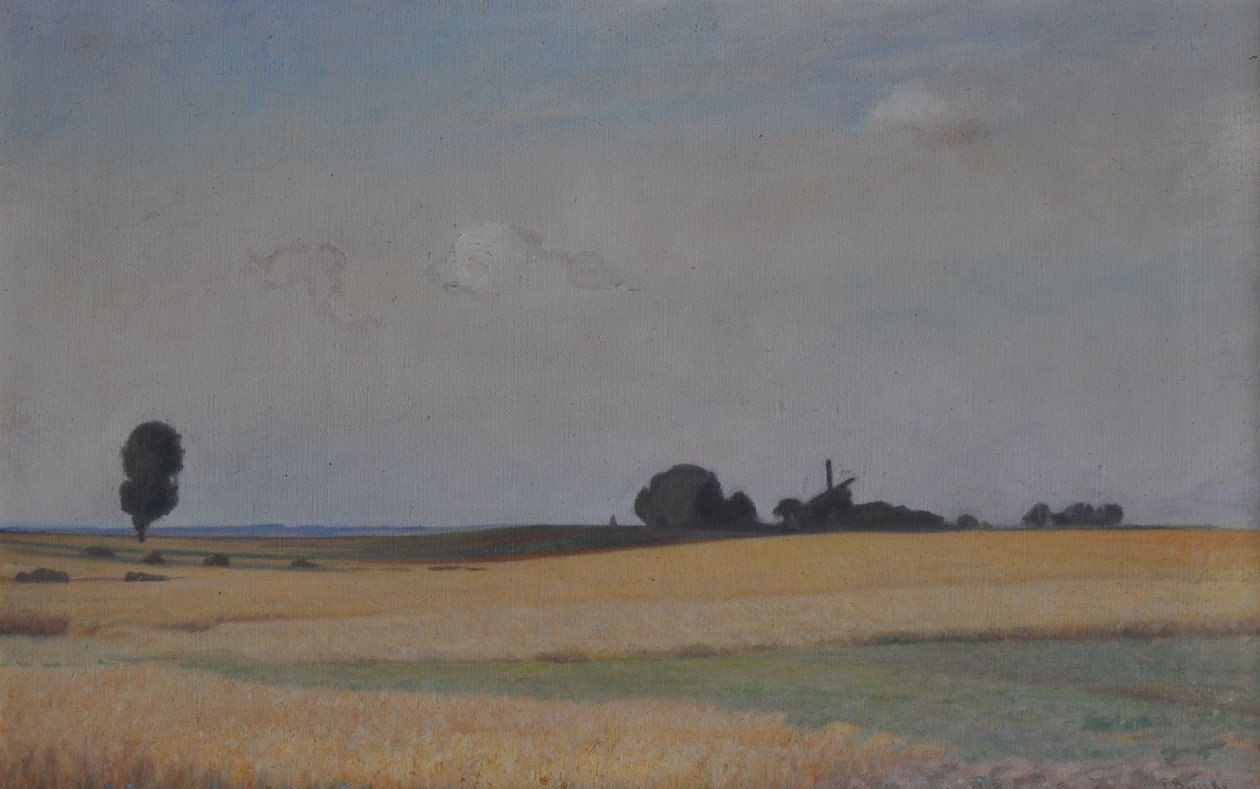 Mecklenburg táj szélmalommal alkotó: Franz Bunke