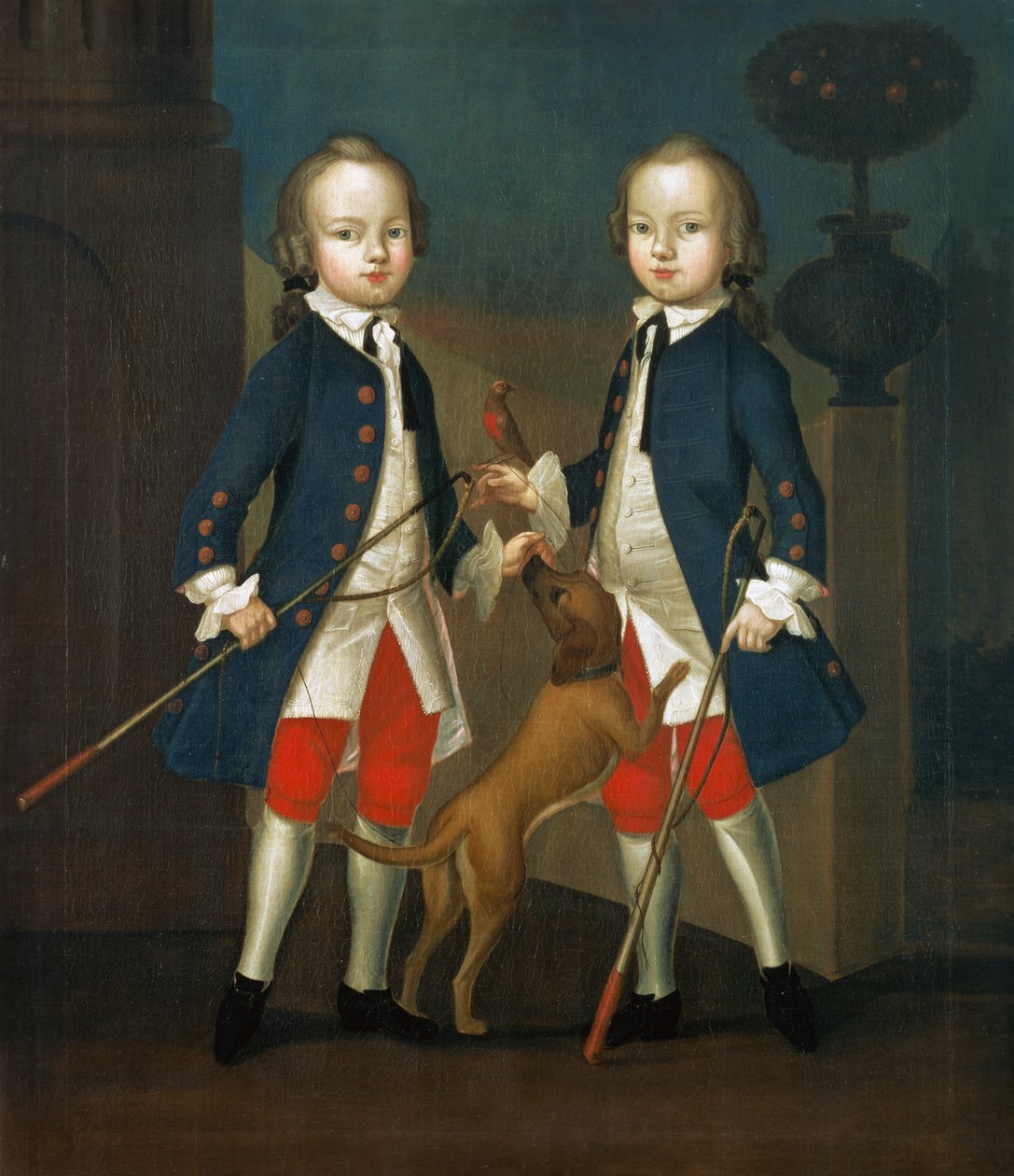 A Gosnall ikrek: Bentley-i Thomas és John Gosnall mester, 1745 körül. alkotó: Franz Cusaude