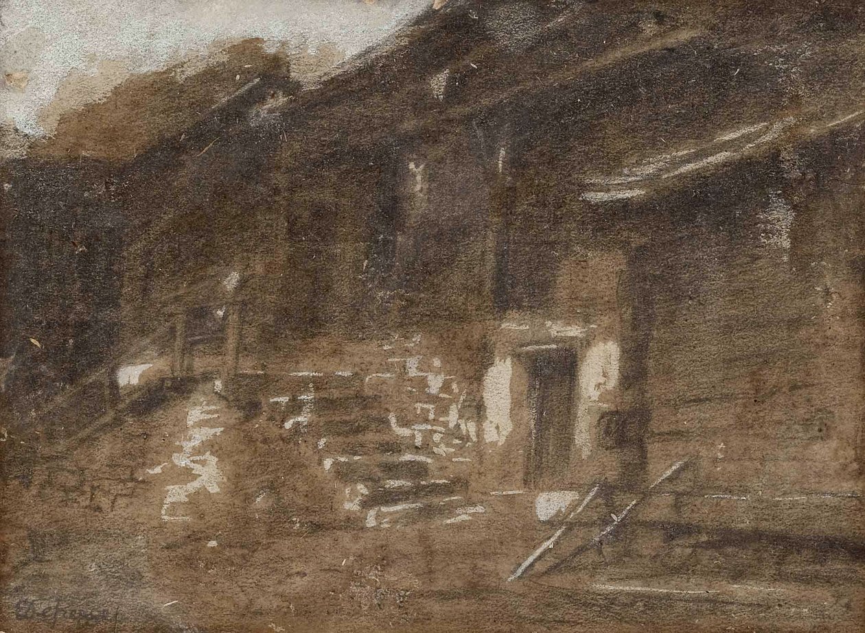 Hátsó udvar lépcsőházzal alkotó: Franz Defregger