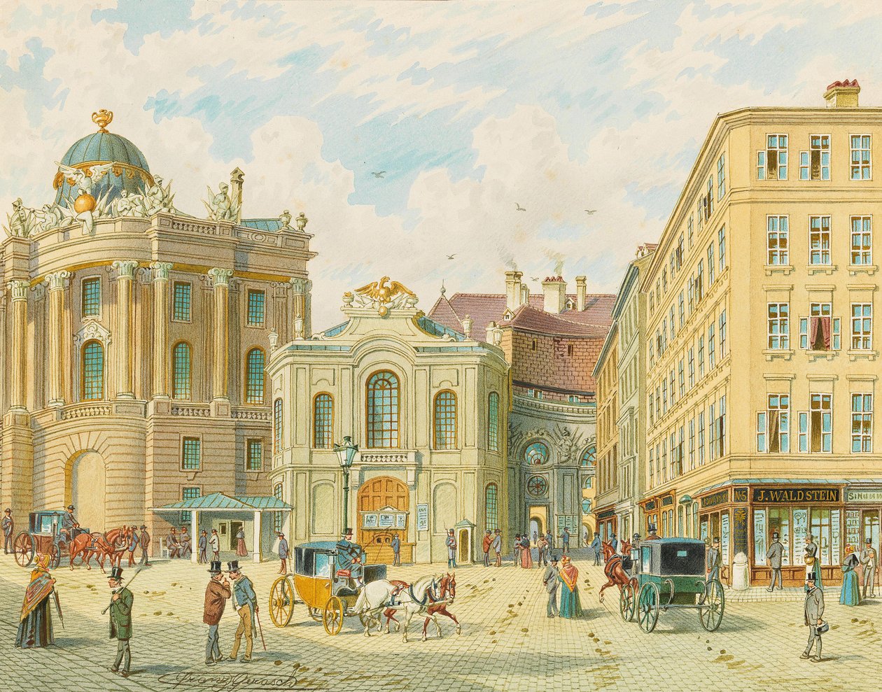 A régi Burgtheater Bécsben alkotó: Franz Gerasch