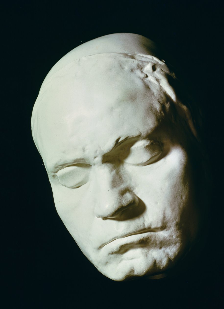 Beethoven (1770-1827) maszkja, 1812-ben, 42 éves korában (gipsz) alkotó: Franz Klein