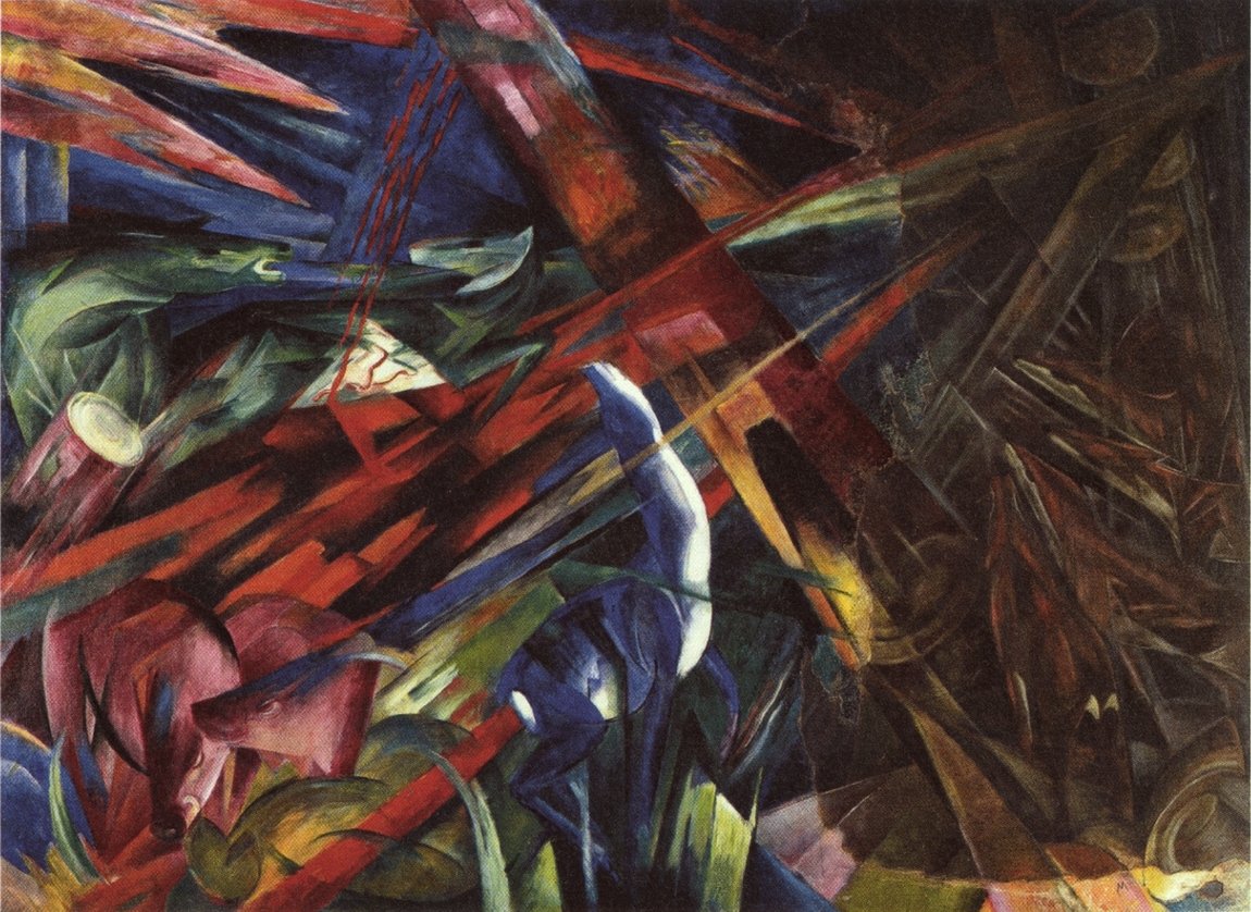 Tierschicksalen Angol: Az állatok sorsa alkotó: Franz Marc
