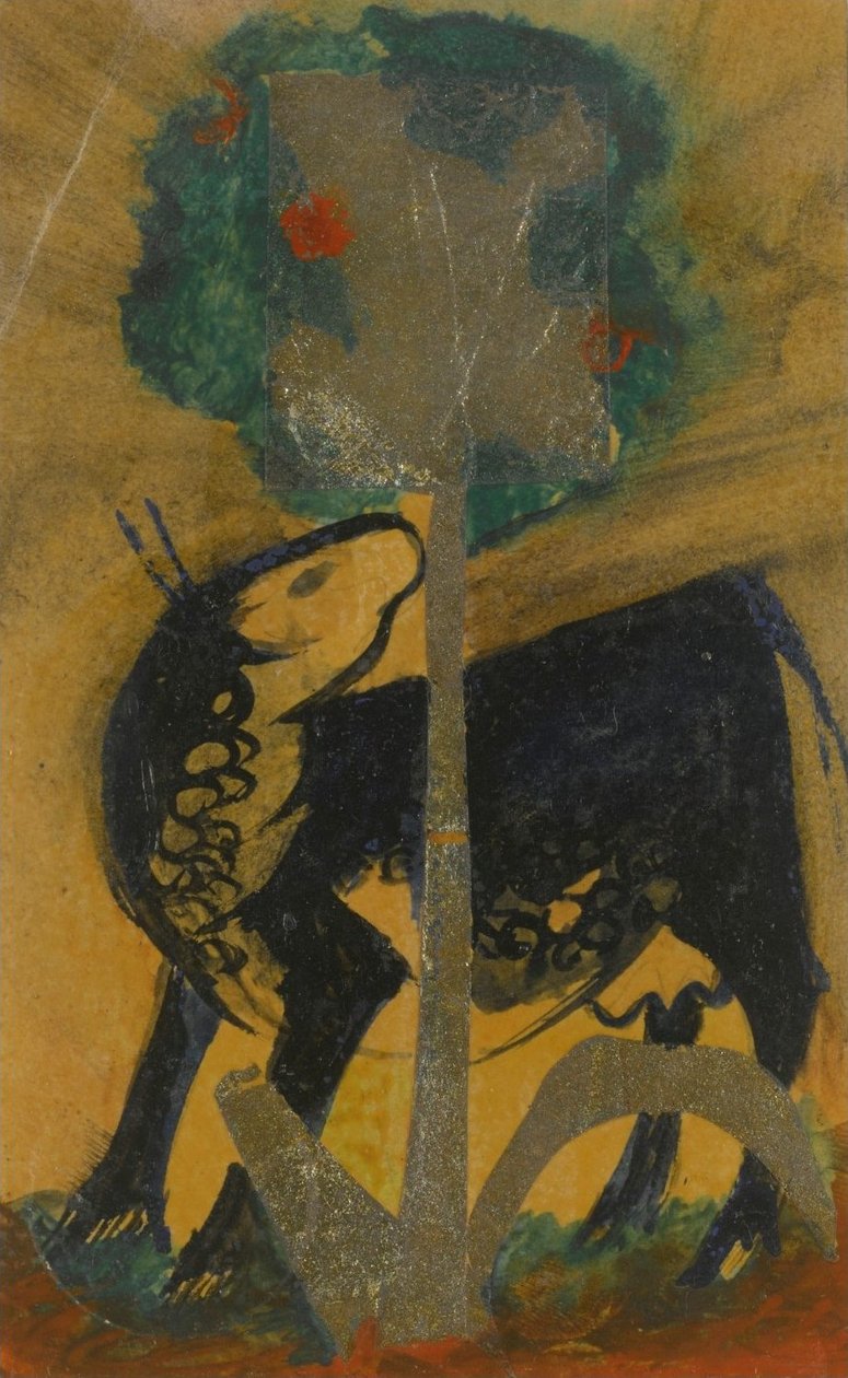 Fekete tehén a fa mögött Fekete tehén a fa mögött alkotó: Franz Marc