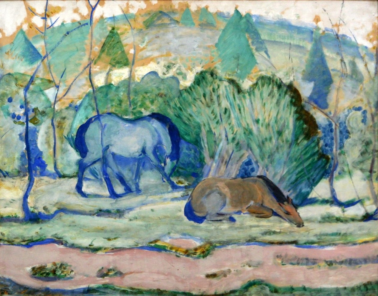 Lovak a legelőn alkotó: Franz Marc
