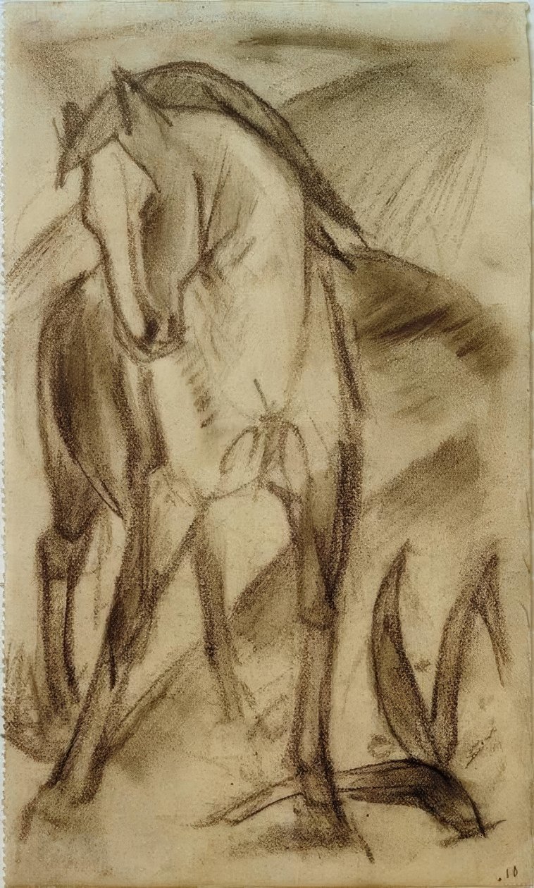 Fiatal ló hegyi táj alkotó: Franz Marc