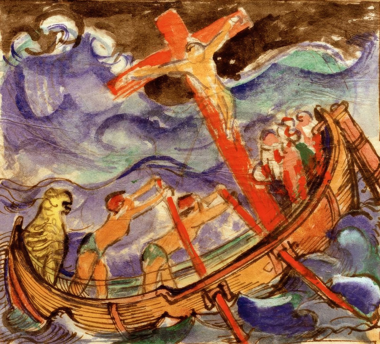 Hajózás a viharban alkotó: Franz Marc