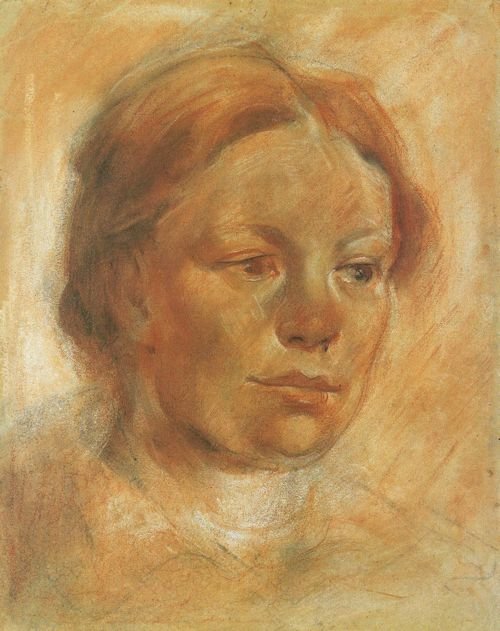 Lány fej alkotó: Franz Marc