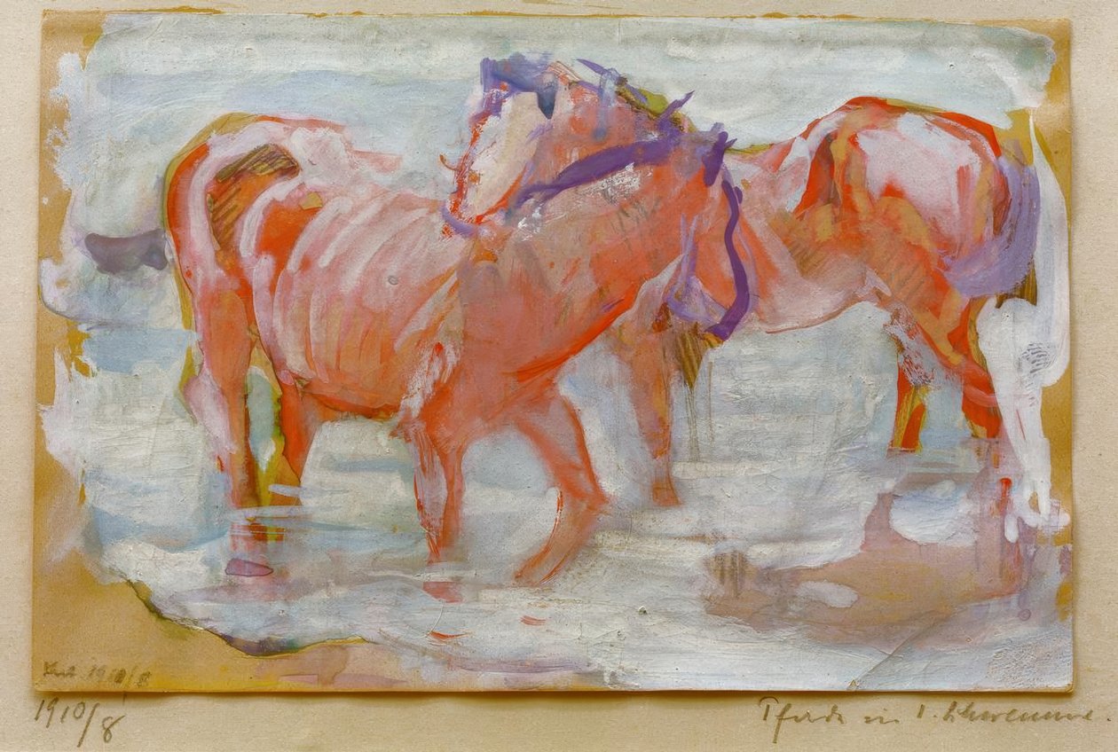 Lovak a vízben alkotó: Franz Marc