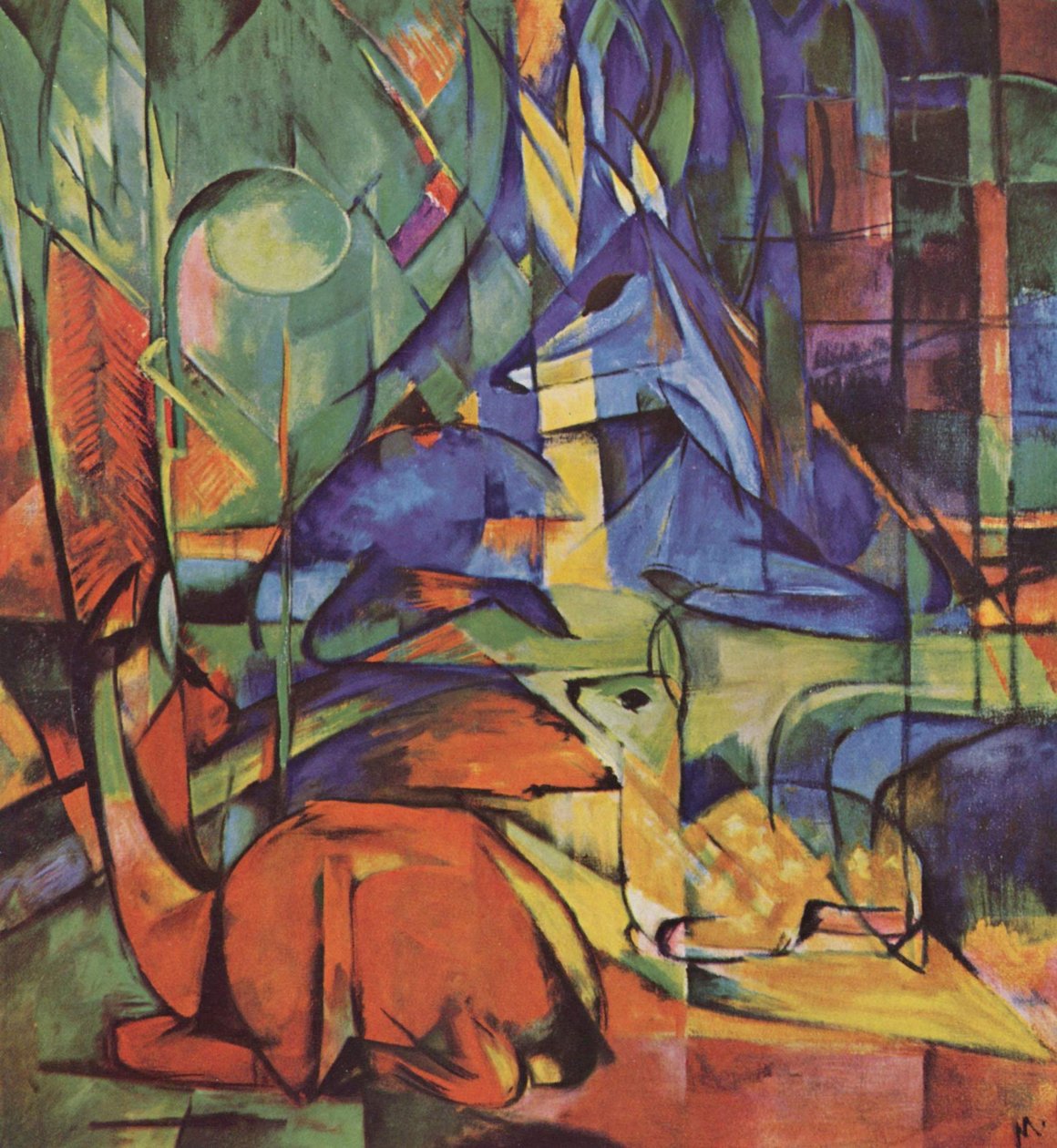 Szarvas az erdőben alkotó: Franz Marc