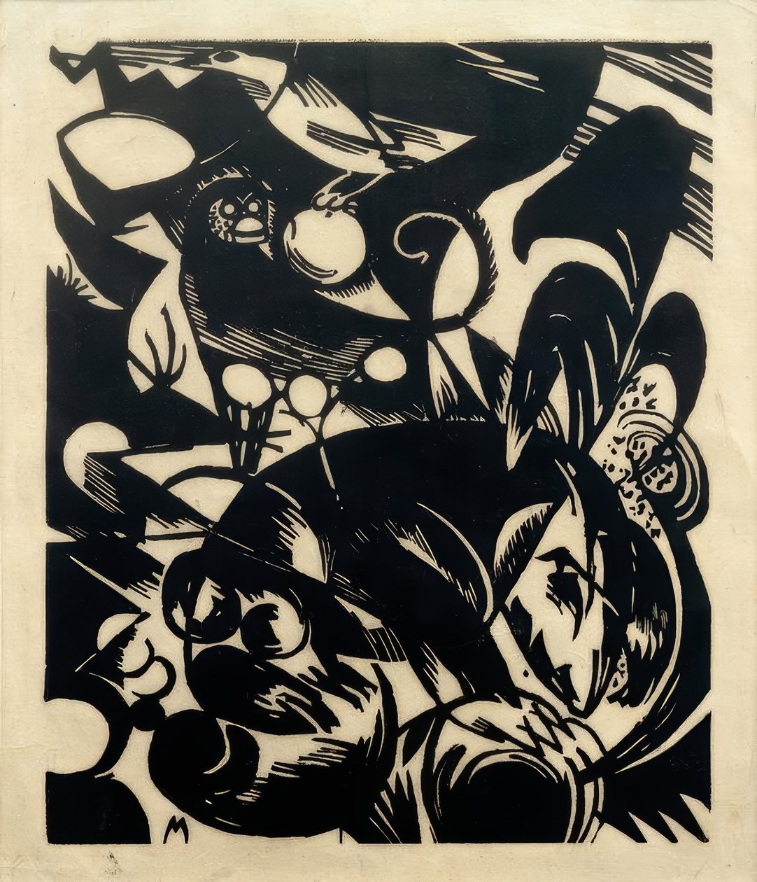 Teremtéstörténet I (A pávián) alkotó: Franz Marc