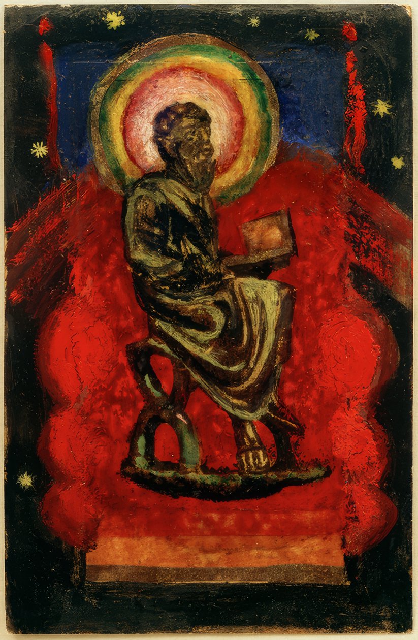 Ülő szent, bizánci szent alkotó: Franz Marc