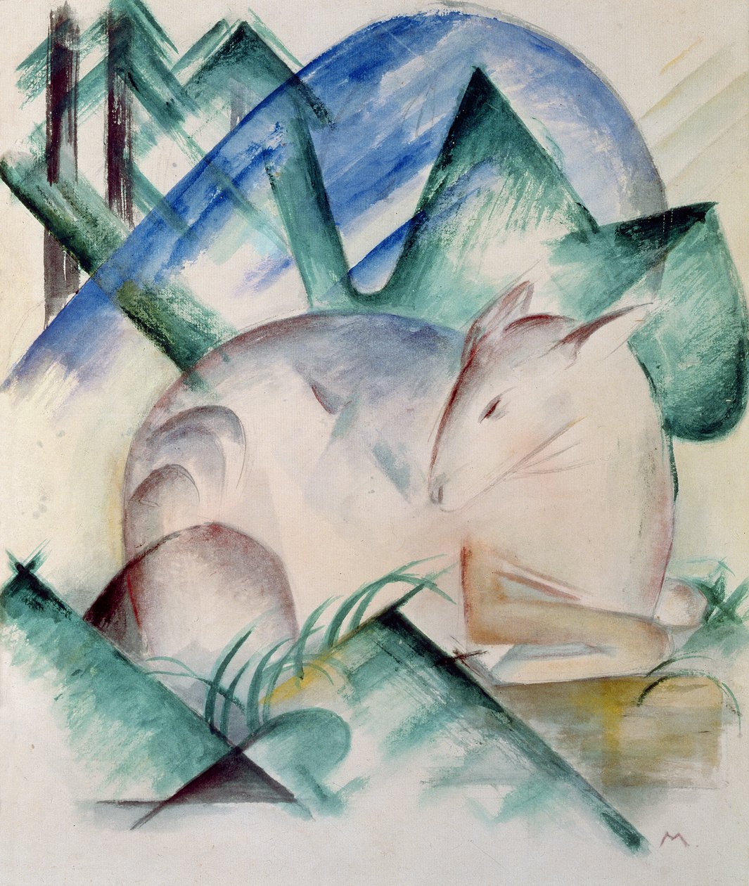 Alvó Szarvas alkotó: Franz Marc