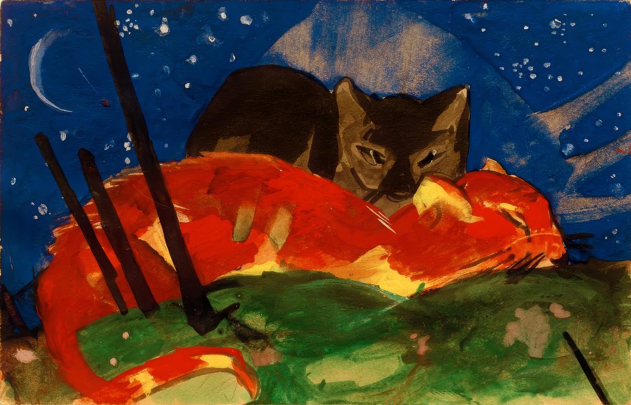 Két macska alkotó: Franz Marc