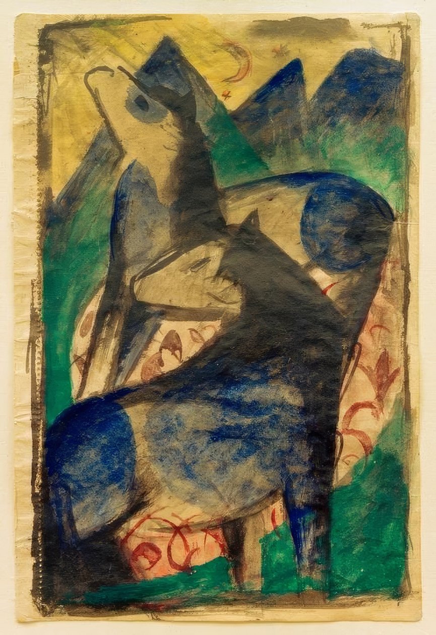 Két kék ló alkotó: Franz Marc