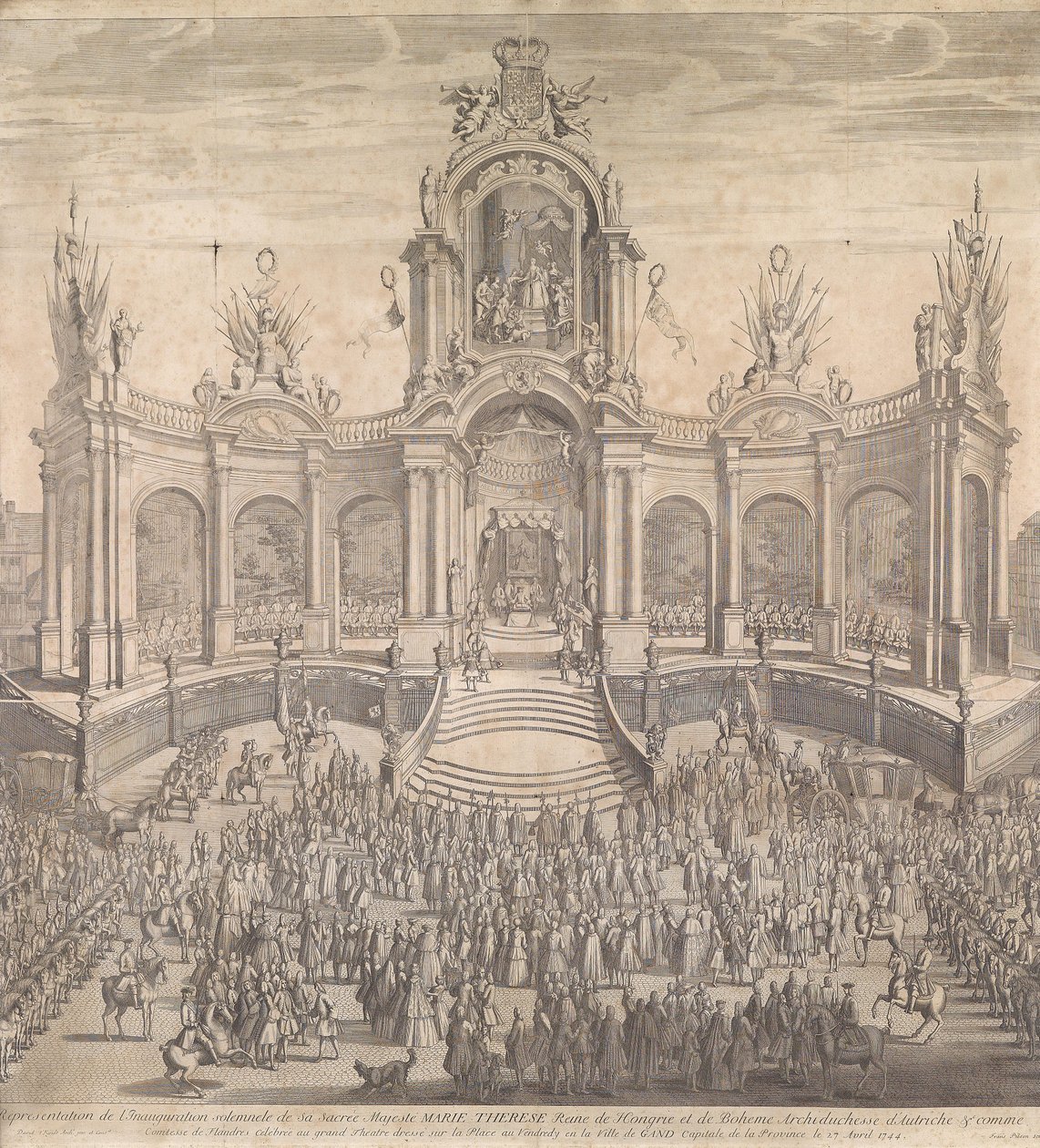 Hódolat Mária Terézia császárné előtt 1744. április 27 -én Gentben. alkotó: Franz Pilsen