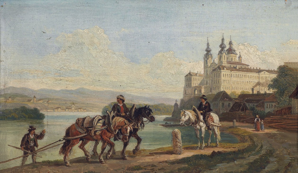Kilátás a Melk / Dunára alkotó: Franz Reinhold