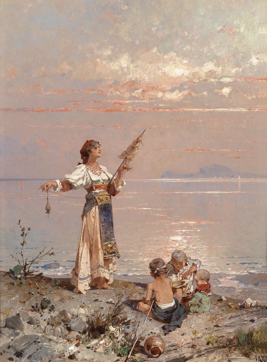 A Nápolyi -öbölben alkotó: Franz Richard Unterberger
