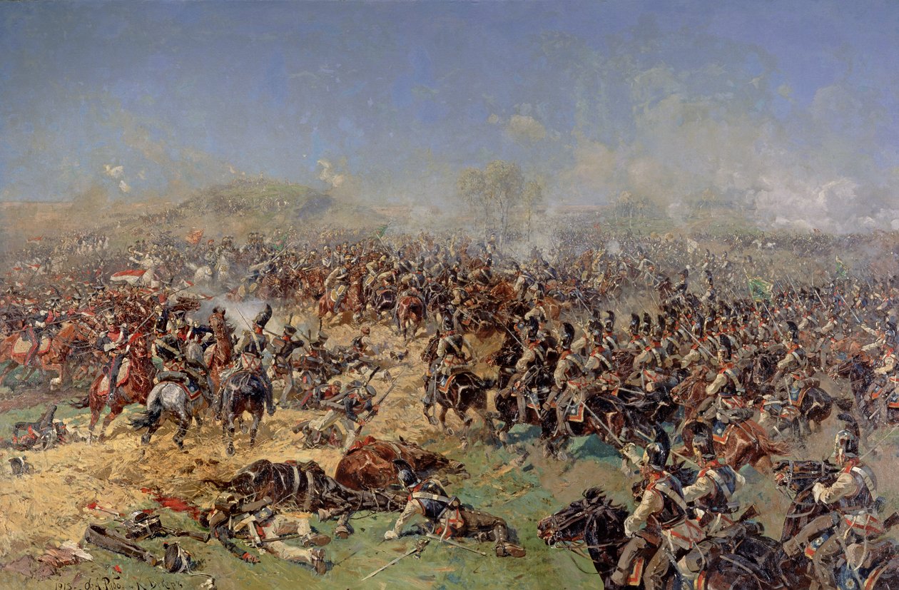 A borodinói csata 1812. augusztus 26-án, 1913 alkotó: Franz Roubaud