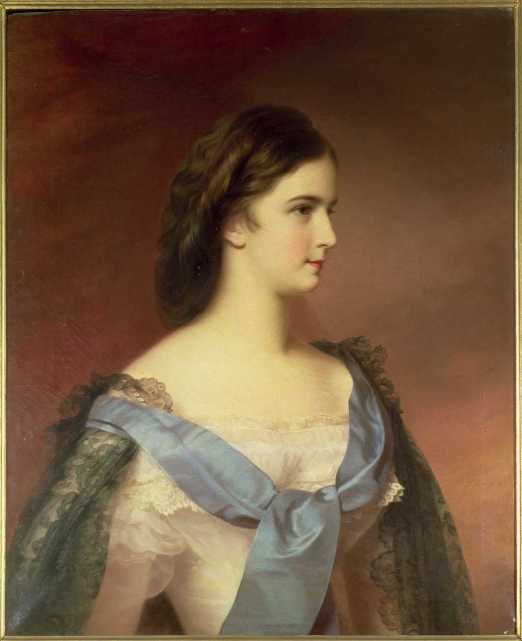 Erzsébet bajor császárnő (1837-98) fiatal nőként alkotó: Franz Schrotzberg