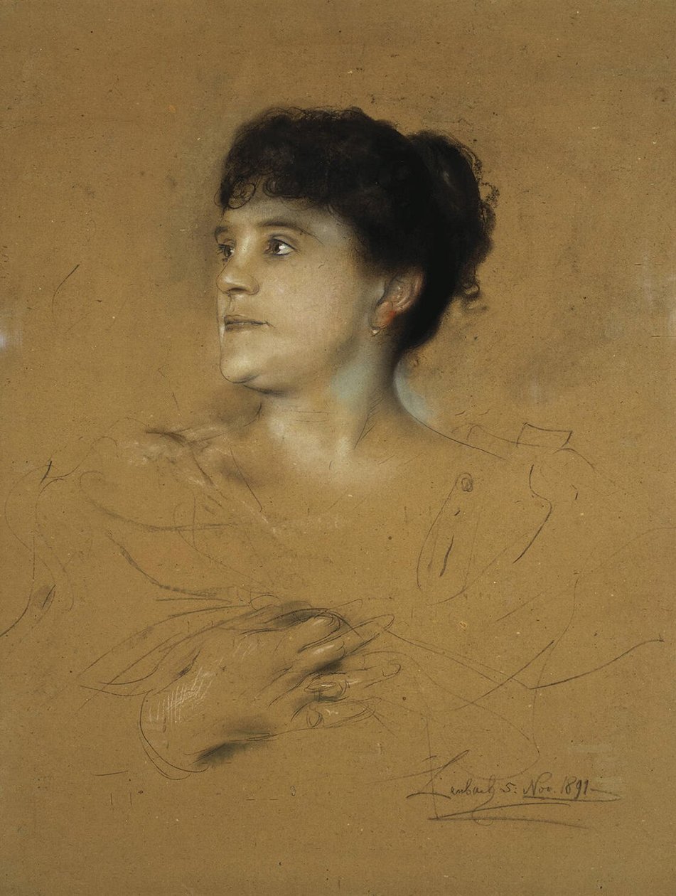 Marcella Sembrich portréja, 1891 (pasztell, karton) alkotó: Franz Seraph von Lenbach