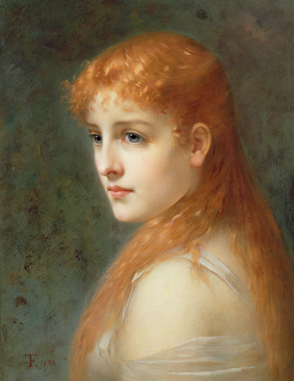 Fiatal, vörös hajú lány, 1895 alkotó: Franz Thone