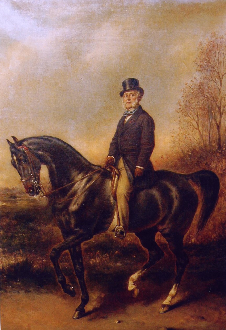 François Adolphe Akermann lovasportréja alkotó: Franz Xaver Winterhalter