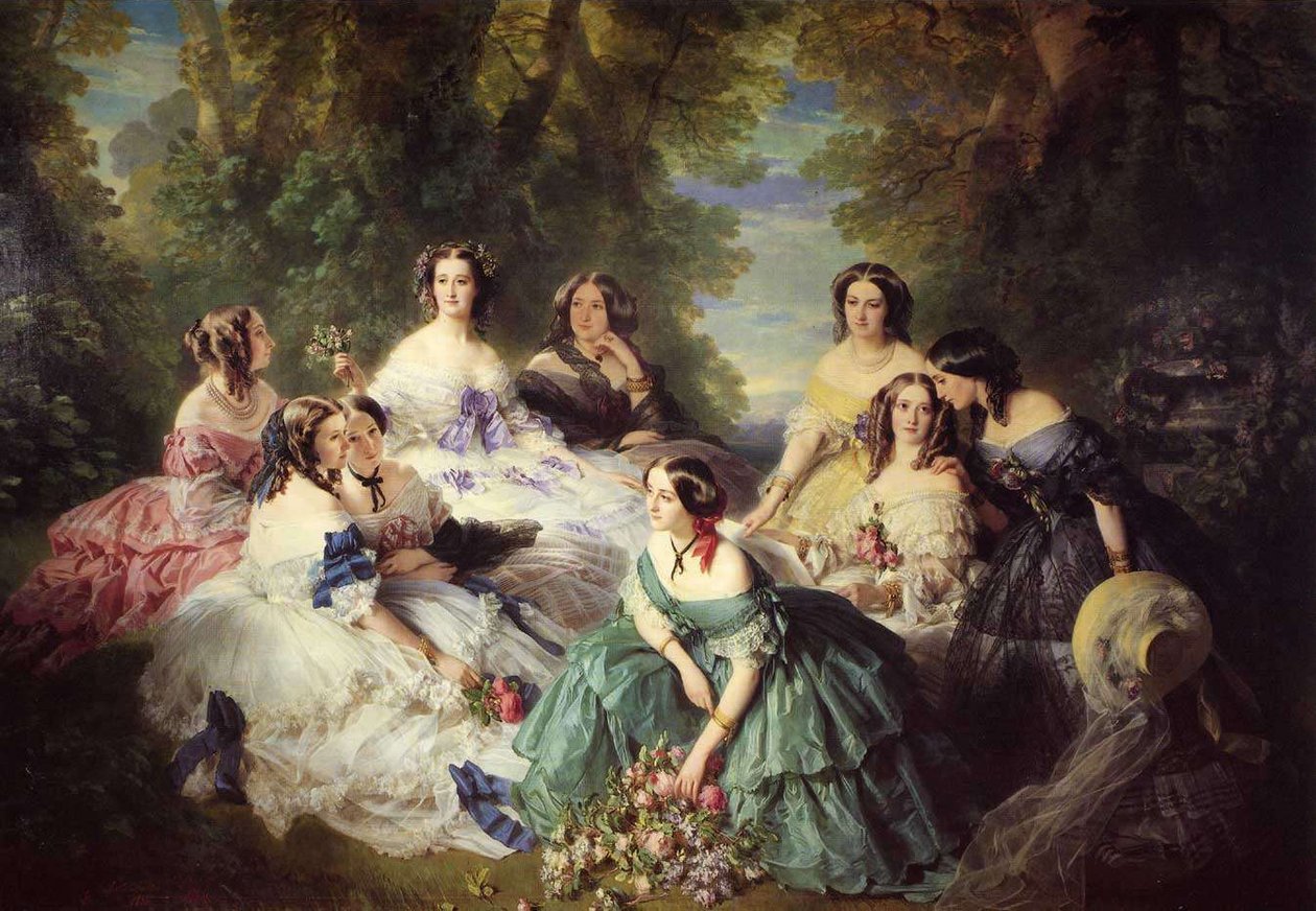 Eugénie, a franciák császárnője és asszonyai alkotó: Franz Xaver Winterhalter