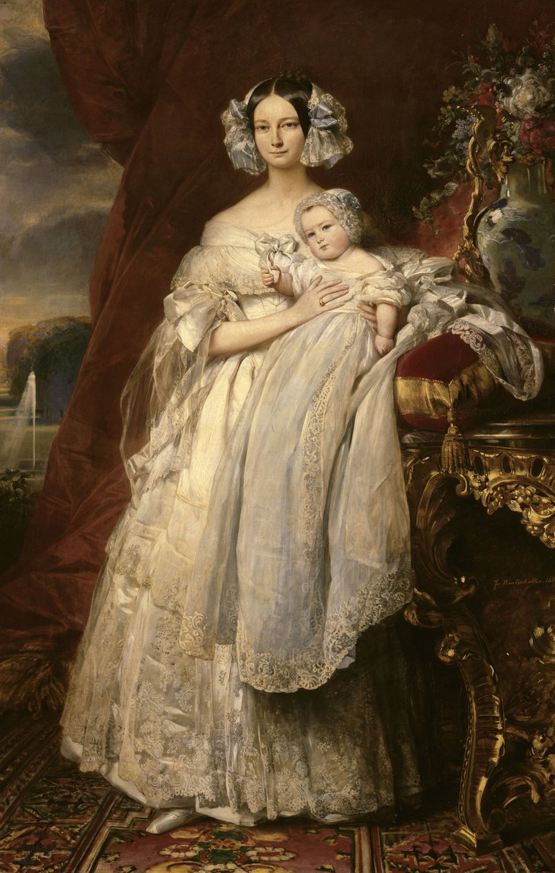 Mecklenburgi Helene arcképe alkotó: Franz Xaver Winterhalter