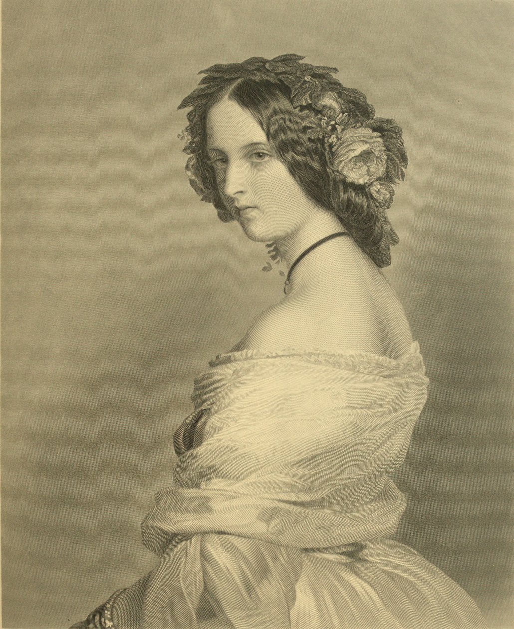 Lady Constance Leveson-Gower portréja alkotó: Franz Xaver Winterhalter