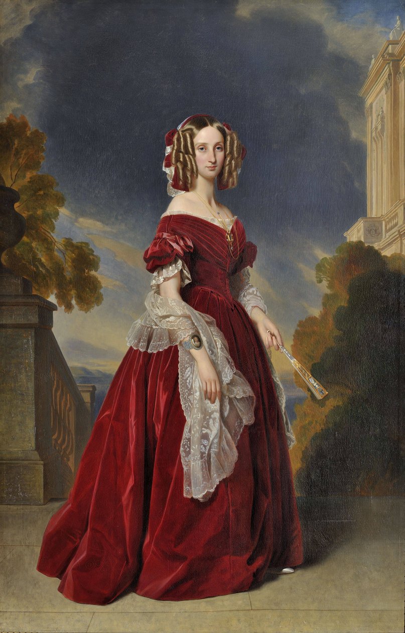Marie-Louise, a belgák első királynőjének portréja alkotó: Franz Xaver Winterhalter